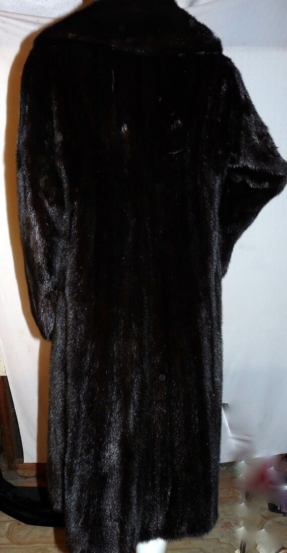 Beautiful Full Length MAHOGANY MINK COAT M-L Fur - image 3