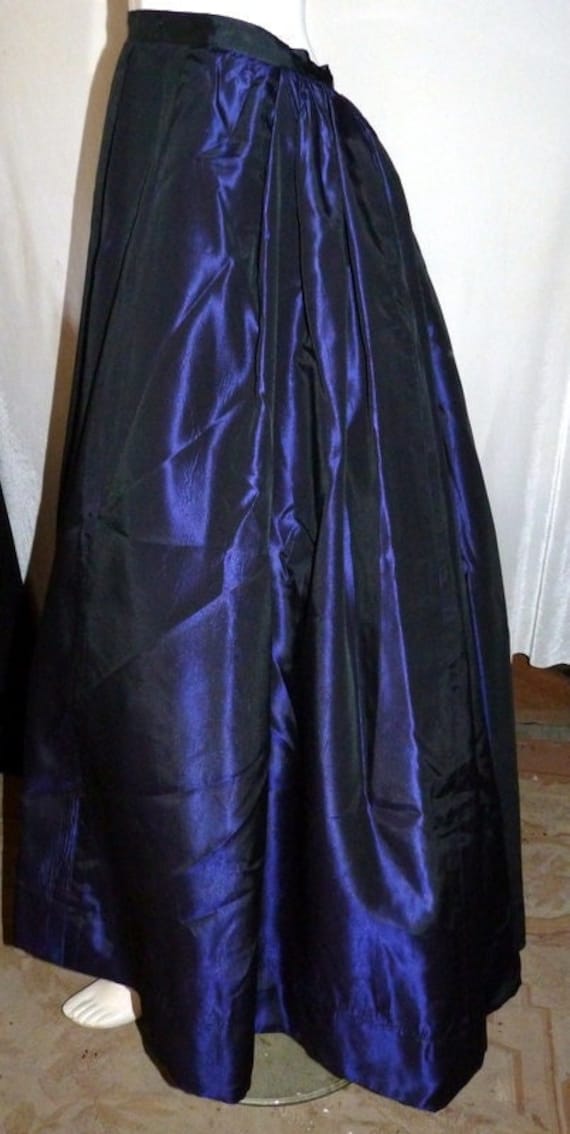 Antique Style Long SKIRT or UNDERSKIRT Blue/Purple