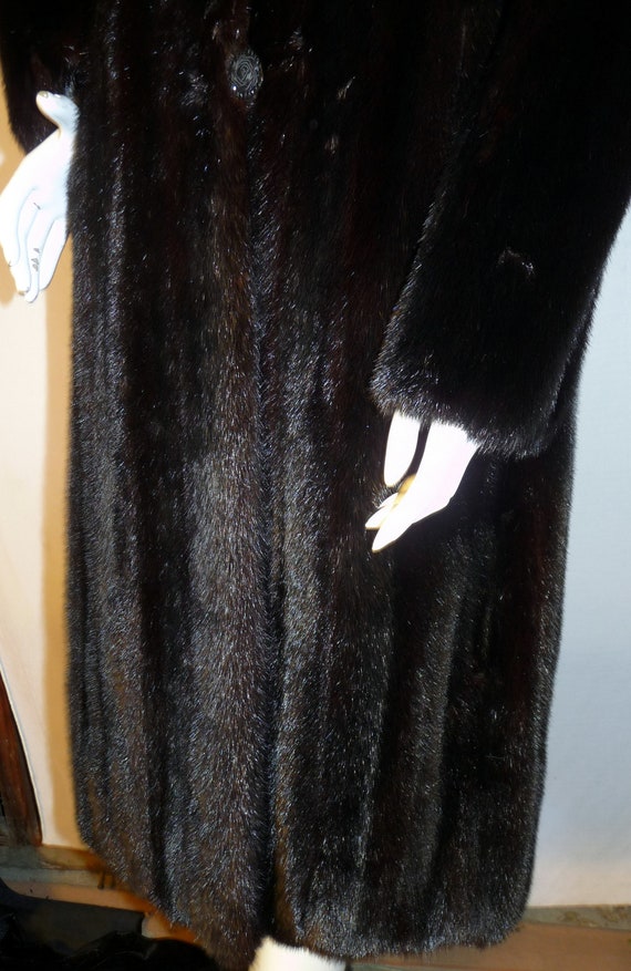 Beautiful Full Length MAHOGANY MINK COAT M-L Fur - image 4