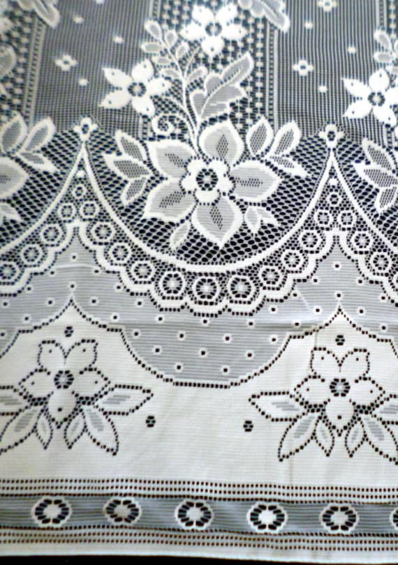 New European Sheer Lace Curtain Fabric 103" Long Adjustable Fabric Width By Yard New European Sheer Lace Curtain Fabric 103" Long Adjustable Fabric Width By Yard