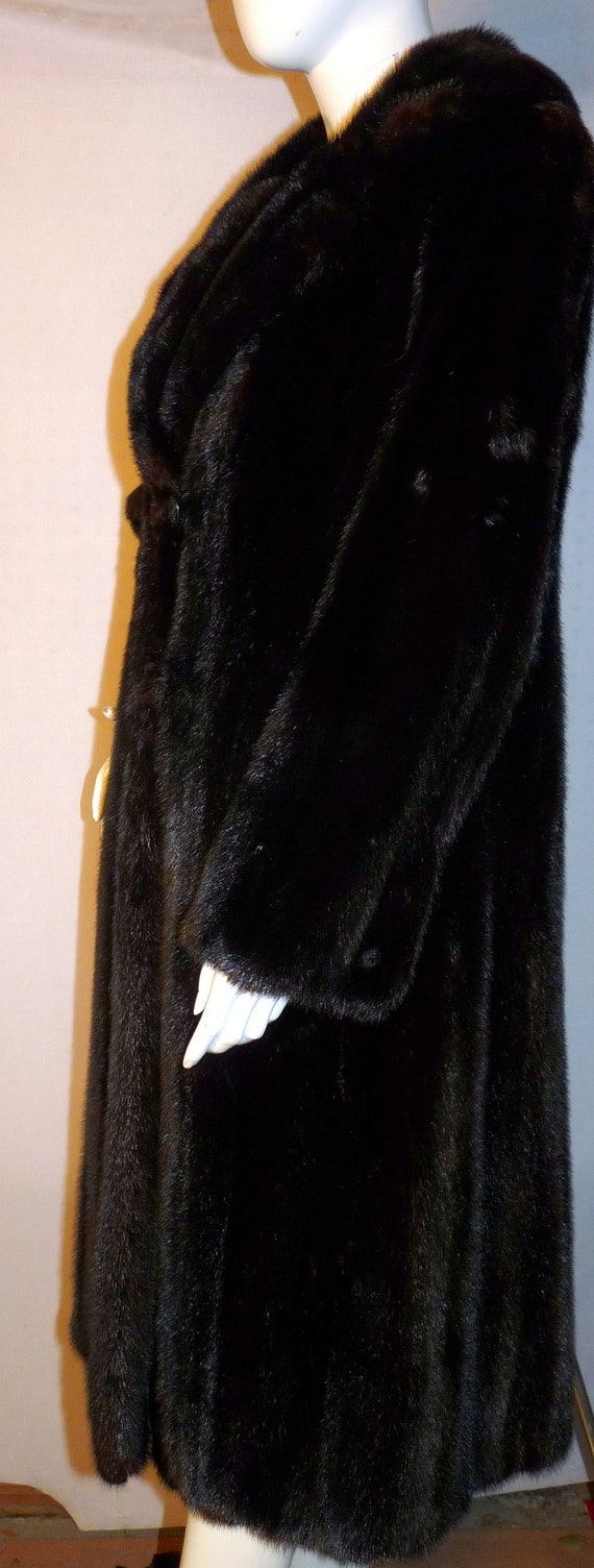 Beautiful Full Length MAHOGANY MINK COAT M-L Fur - image 2