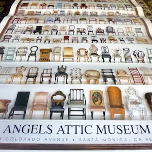 WONDERFUL Dollhouse Museum POSTER Antique Miniature Chairs From Angel&#39;s Attic