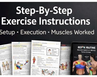 Complete Exercise Library & Form Guide (PDF) | Step-by-Step Gym Exercises | Workout Reference | RepNRoutine