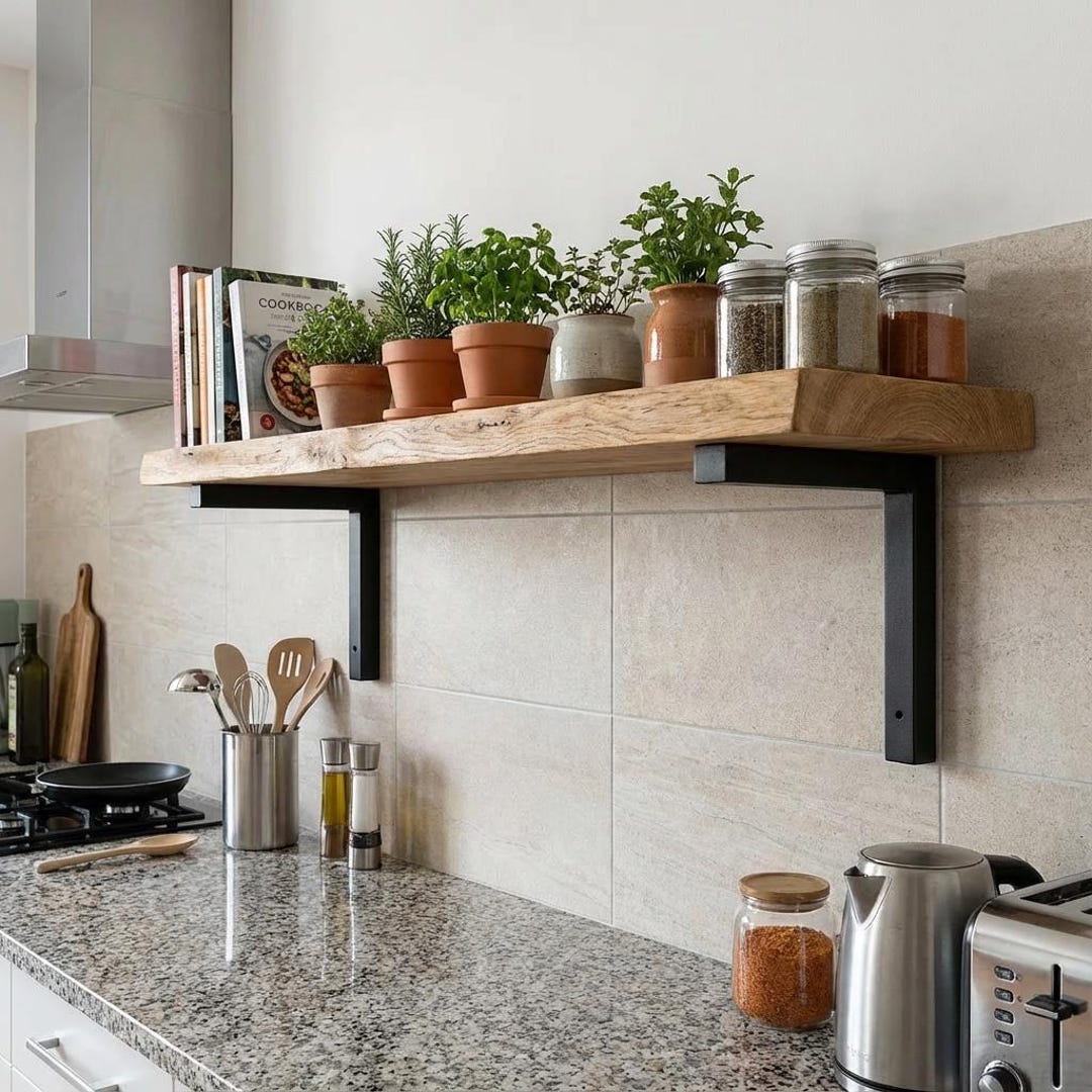 Heavy Duty Steel Shelf Bracket – Industrial Floating Bench Support - Etsy