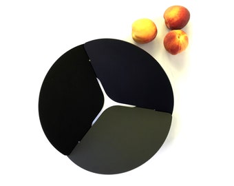 Reversible Black ROUND MINIMALIST FRUIT Bowl