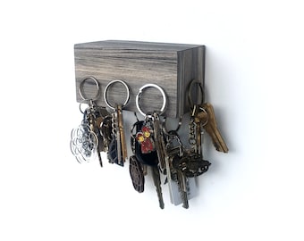 Wall mounted magnetic key holder