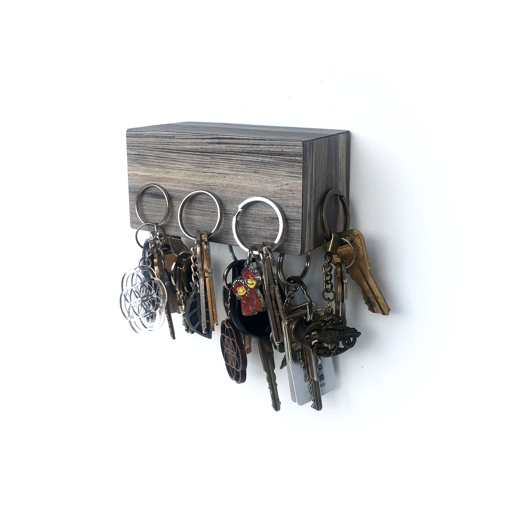 2 Pack Keyring Belt Clip Secure Metal Key Holder Keychain Keeper for ID  Badge, Keys or Small Tools Clips to Your 1.25 Belts 