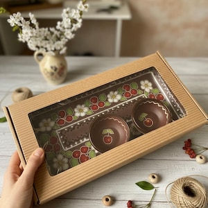 Handgefertigte Keramik Sushi-Set für Zwei, Kirschbaum Keramik Platte und Schüsseln