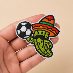 Broderade strykmärken för fotbolls-VM i Mexiko, enstaka eller kompletta set, lämpliga för jackor, ryggsäckar, tygväskor