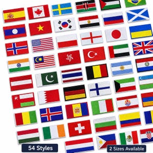 Parches bordados con la bandera del país, para planchar o coser, insignias con la bandera nacional, decoración para mochilas de viaje, chaquetas y sombreros.
