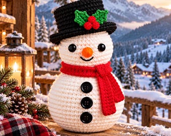 Beginner Crochet Snowman Amigurumi Pattern (PDF)