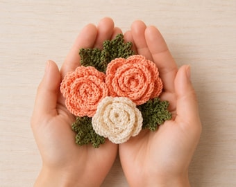 Crochet Rose Flower Pattern PDF | Beginner Friendly  | Rose Decoration  | Instant Download