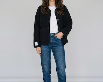 Teddyjacke mit versteckter Botschaft I Cozy Teddy jacket für Frauen I Affirmation Label I SOULFOOD FASHION