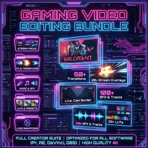 Gaming Video Schnittpaket: SFX, Memes, PNGs, Übergänge (Instant Download) Bild 12