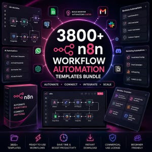 3800+ n8n Workflow Automation Templates Bundle (JSON Files)