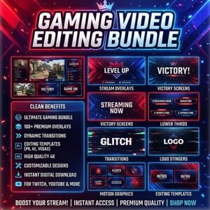 Gaming Video Schnittpaket: SFX, Memes, PNGs, Übergänge (Instant Download) Bild 6