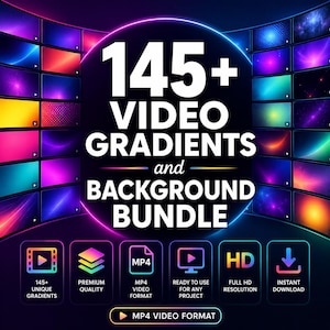 Bundel met meer dan 145 MP4-video's met kleurverlopen en achtergronden (digitale download)