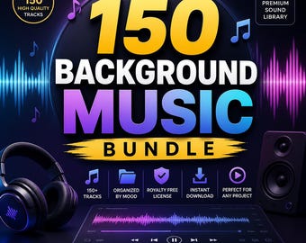 150 lizenzfreie Hintergrundmusiktitel für Videos (Digitaler Download)