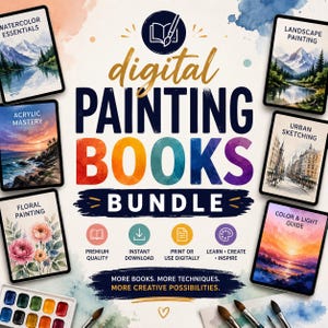 Digital Painting Books Bundle: Anatomy, Perspective, Concept Art Guides (Instant Download)