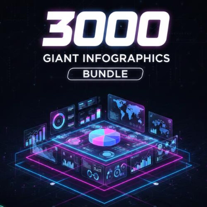 3000 Infographic 3000+ Giant Infographics Bundle – Editable Charts, Graphs & Data ...