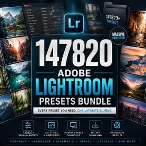 147820+ Adobe Lightroom Presets Bundle (Digital Download)