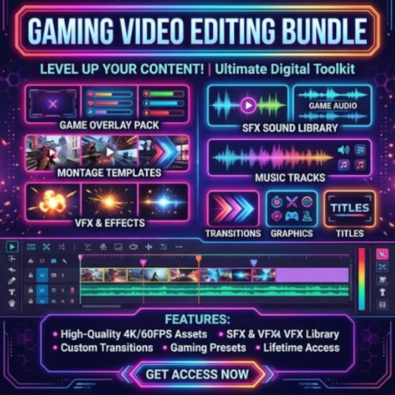 Gaming Video Schnittpaket: SFX, Memes, PNGs, Übergänge (Instant Download) Bild 8