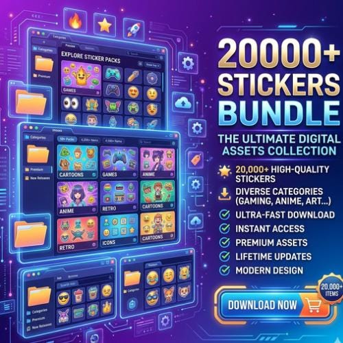 20,000+ Sticker Bundle Printable & Digital Stickers for Planners ...