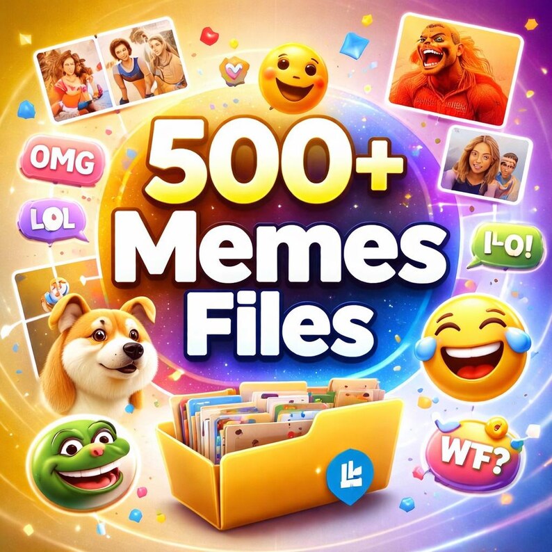 500+ Viral Meme Files Bundle, Trending Social Media Templates (PSD, PNG ...