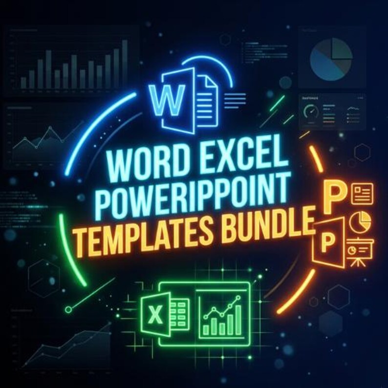 Excel Powerpoint Graphics Word Excel Powerpoint Templates Bundle Business Documents, Financial ...