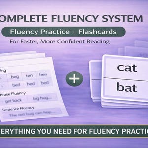 Sistema de fluidez CVC + Tarjetas didácticas / Fluidez en la lectura de vocales cortas (A E I O U) / Práctica de lectura decodificable / Jardín de infancia y 1.er grado