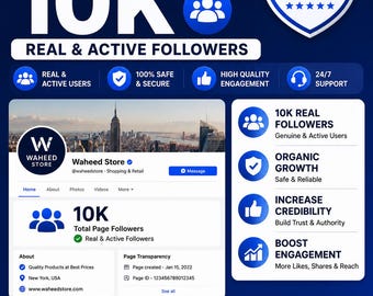 10,000 Page Followers for Facebook | Growth Service for Business Pages