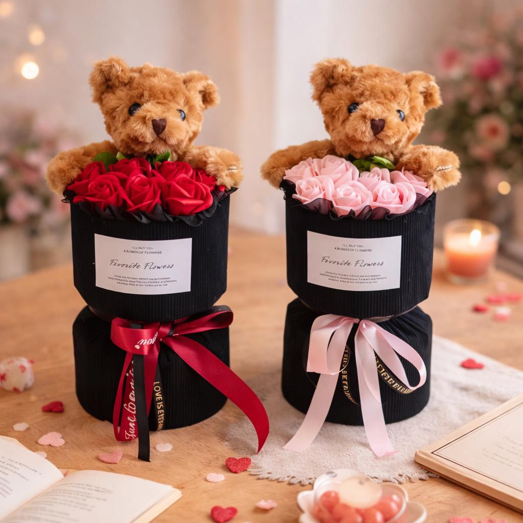 Artificial Rose Bear - Etsy display picture 3