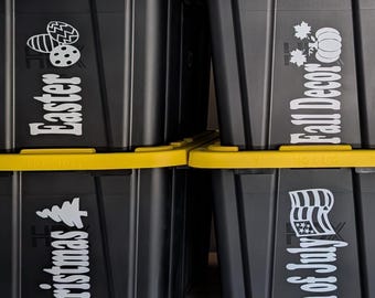 Storage Tote Labels