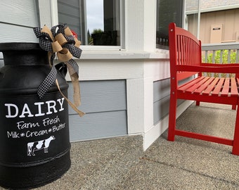 Farm Fresh Dairy Milk Can Decal