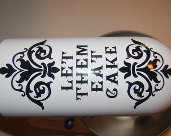 Vinyl Damask Mixer Decal for KitchenAid or Other "Let Them Eat Cake" (Decal Only)