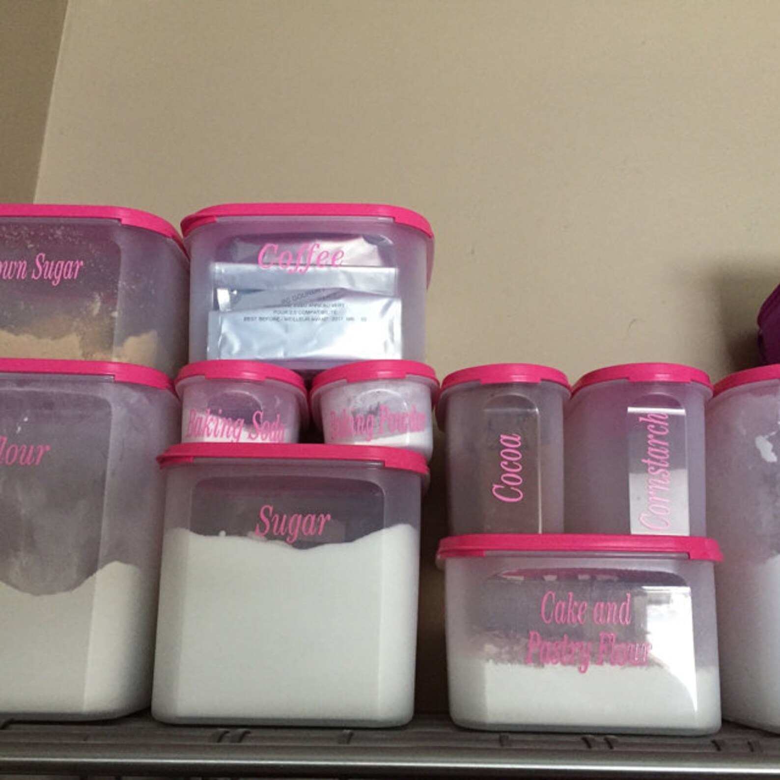 Custom Canister Labels for Your Tupperware or Any Home Etsy