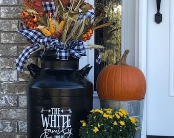 Personalized Milk Can Decal