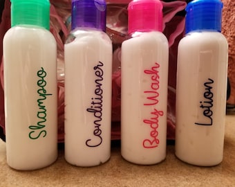 Travel Labels for Your Toiletry Bottles (Decal Only)