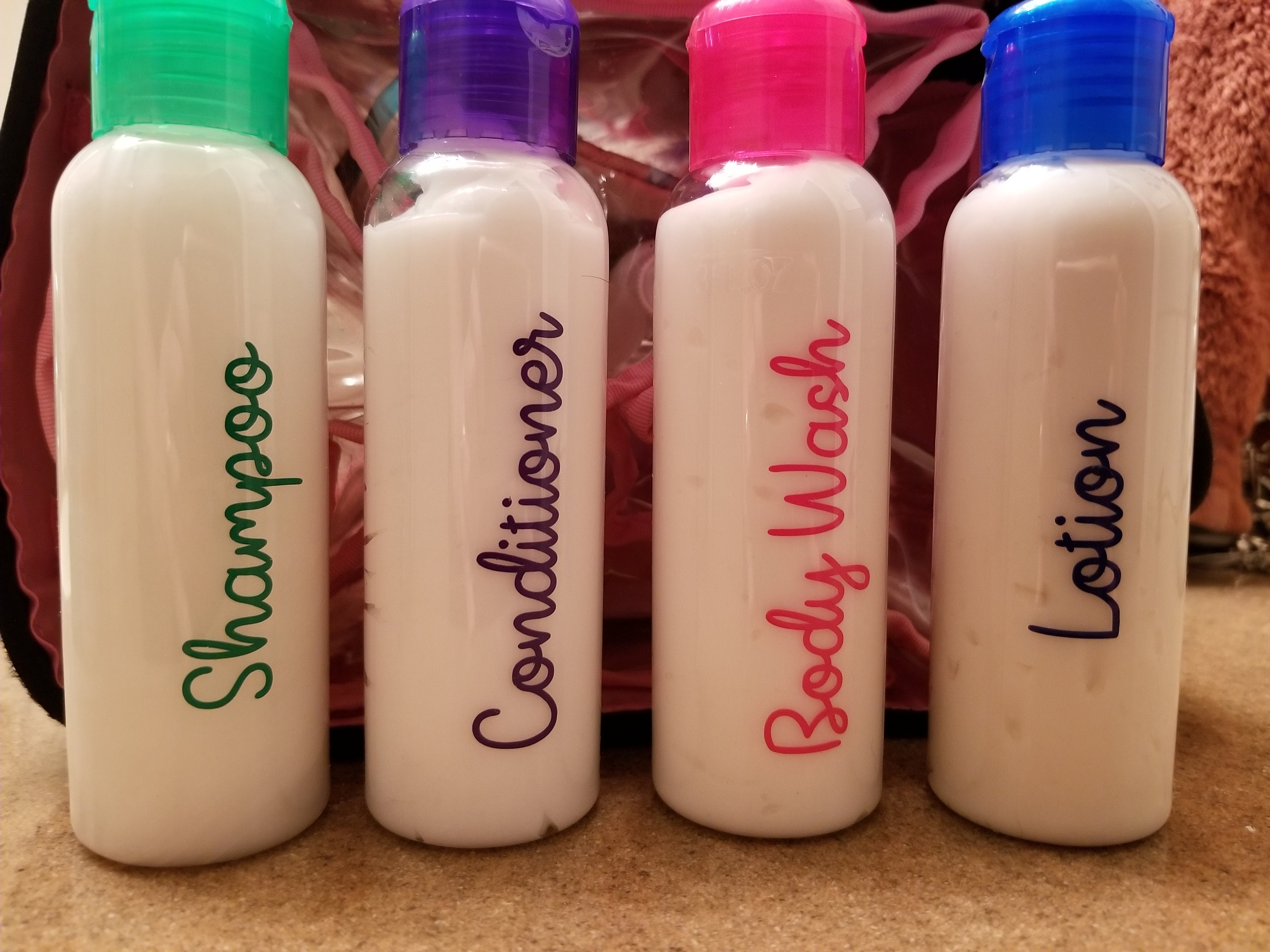 Travel Labels for Your Toiletry Bottles decal Only 