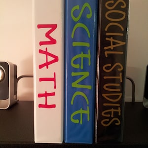 Custom Notebook or Binder Decal (Decal Only)