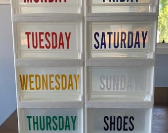 Days of the Week Labels