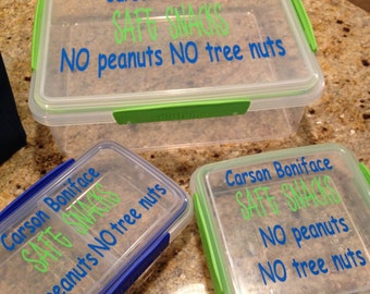 Allergy & Safe Snacks Decal for Kids with Allergies