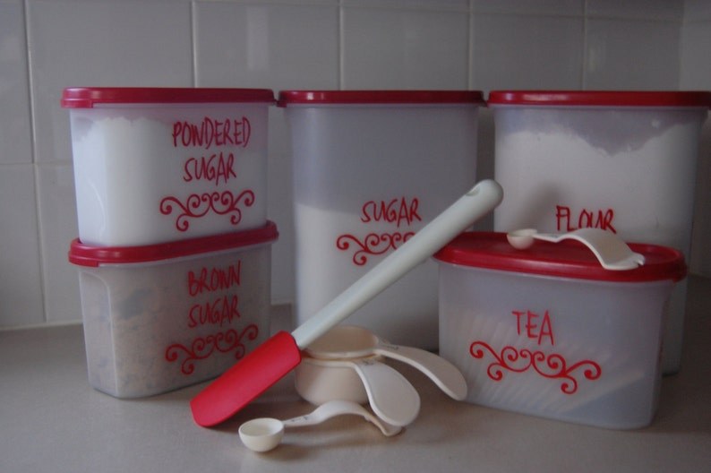 Custom Canister Label for your Tupperware or any Other Kitchen Etsy
