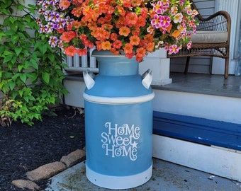 Home Sweet Home with Star Milk Can Decal