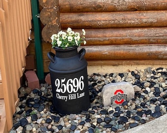 Custom Address Milk Can Decal