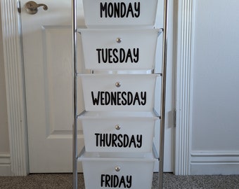 Days of the Week Label Set (Decals Only)