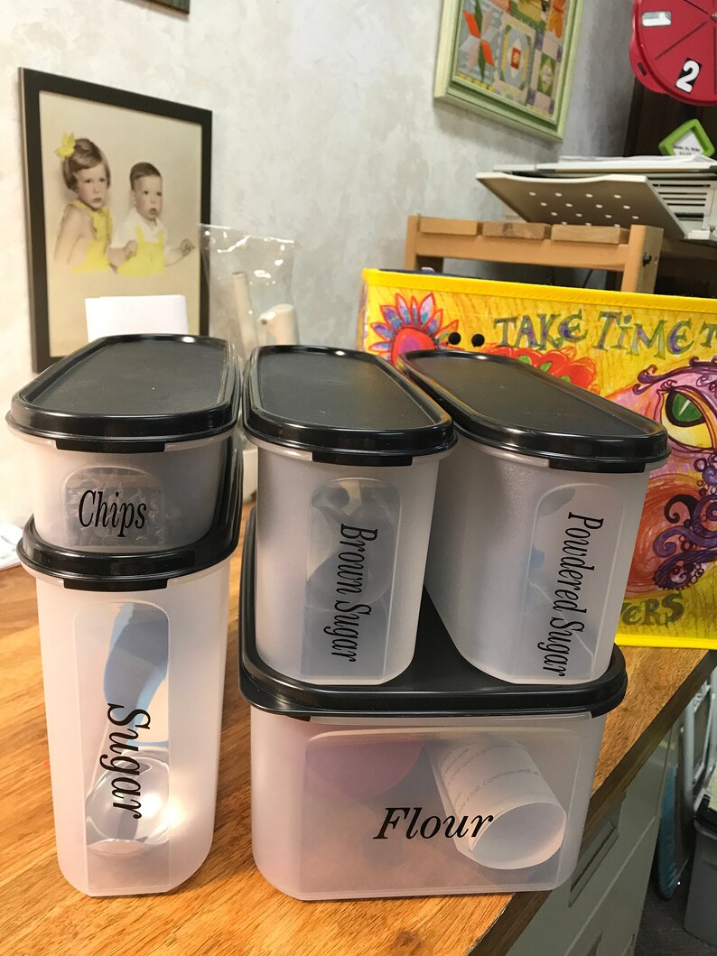 Custom Canister Labels for Your Tupperware or Any Home Etsy