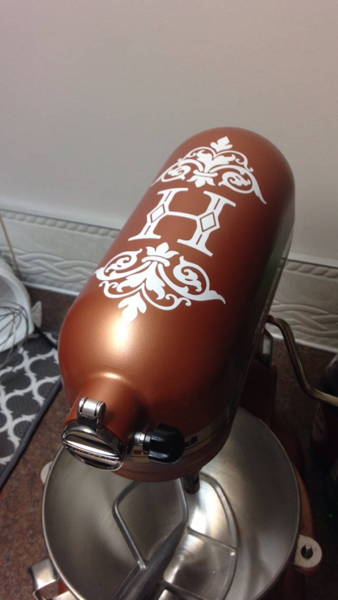 Vinyl Damask Mixer Decal for Kitchenaid or Other Mixer With Etsy