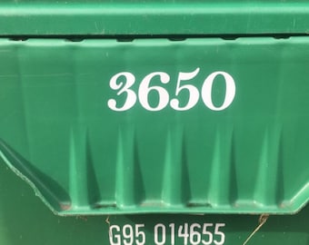 House Number for Garbage Can or Dumpster