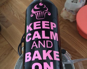 Keep Calm And Bake On Set of 3 Mixer Decals for your KitchenAid or Other Mixer